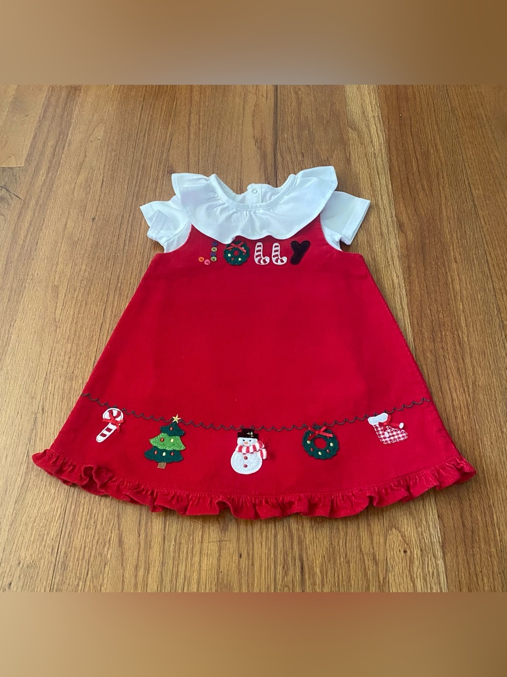 Macy's Holiday Embroidered Girls Matching Set